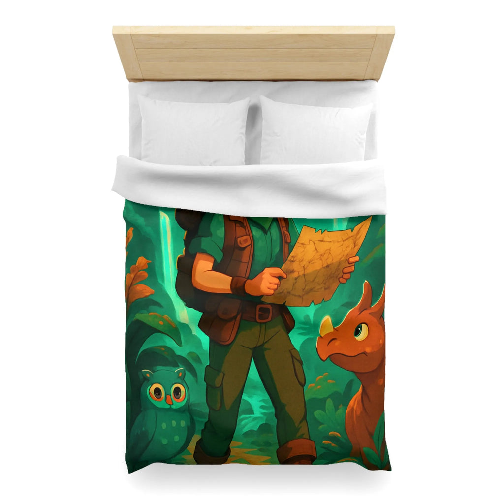 Aventure Enchantée: Enfant Voyageur, Animaux Magiques, Carte Mystérieuse, Forêt Lumineuse, Cascade Sereine