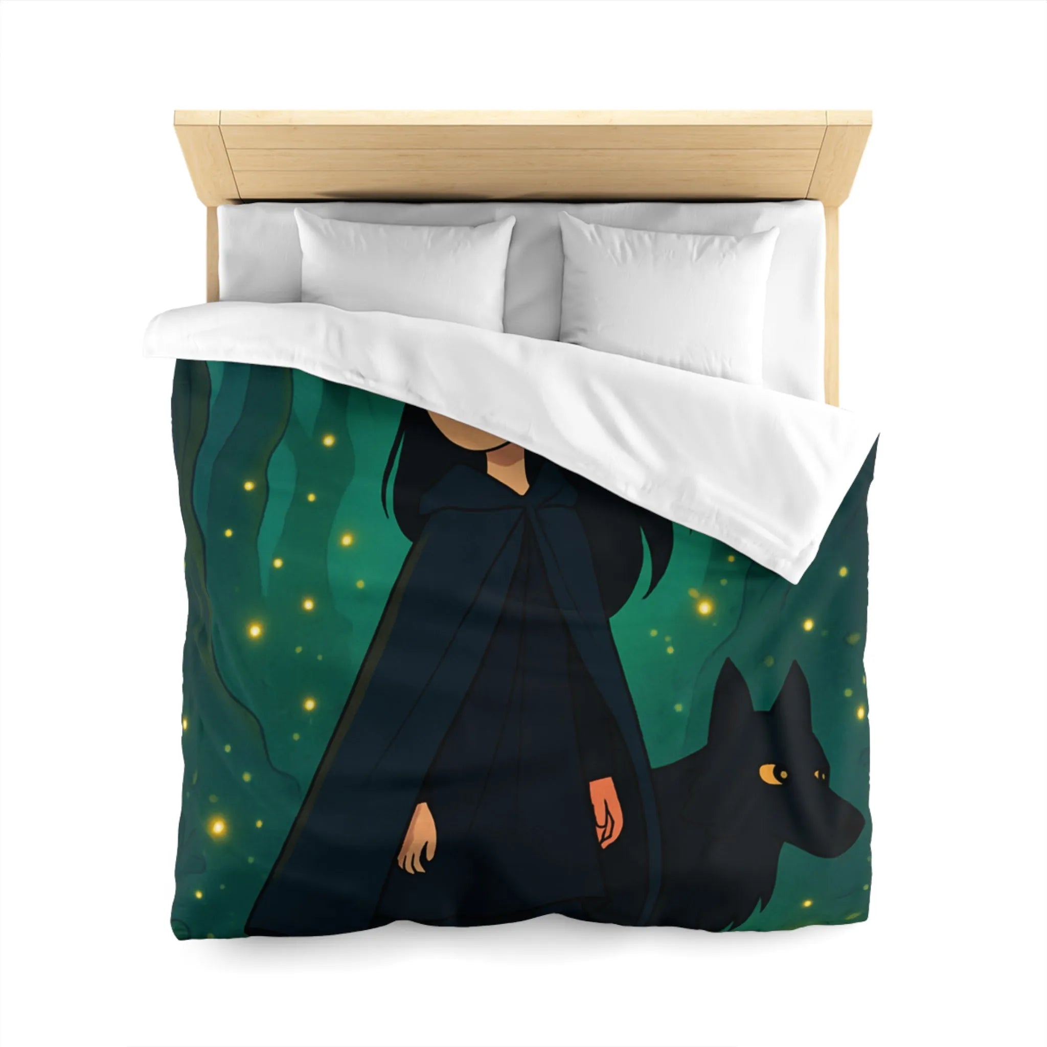 Envolez-vous vers un monde enchanté avec cette housse de couette forêt mystique
