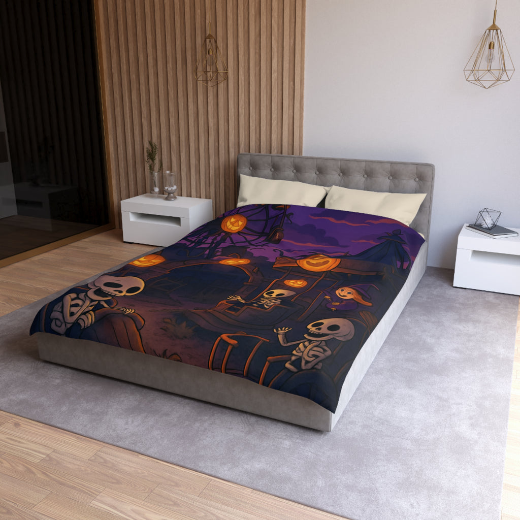 Housse de Couette Microfibre Motif Créatif Original Style Contemporain Chambre Élégante