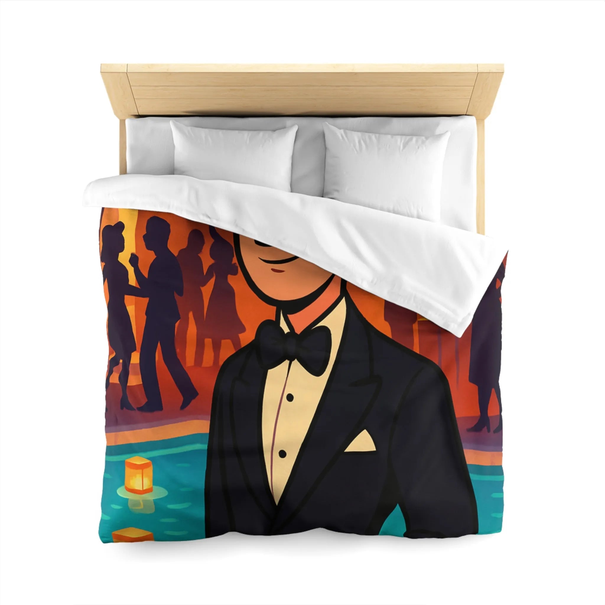 Élégance Nocturne : Motifs Inspirés de Soirées Glamour Art Déco Pour Chambre Distinguée