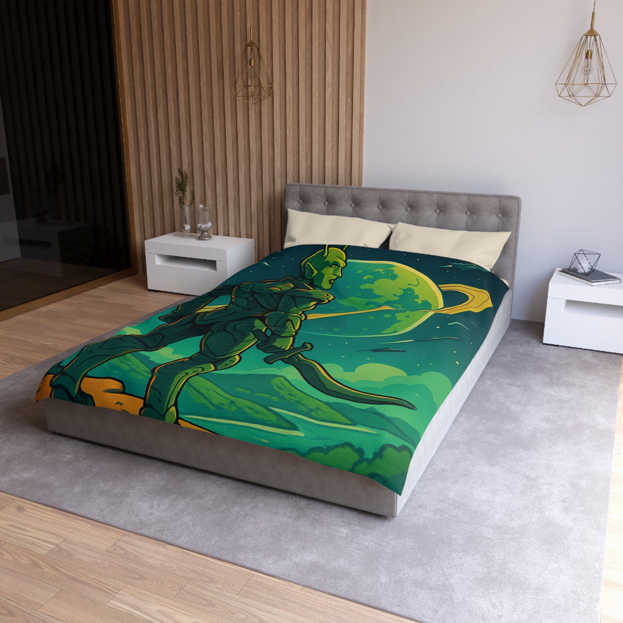 Housse de Couette Microfibre Design Artistique Moderne Décoration Chambre Confort Premium