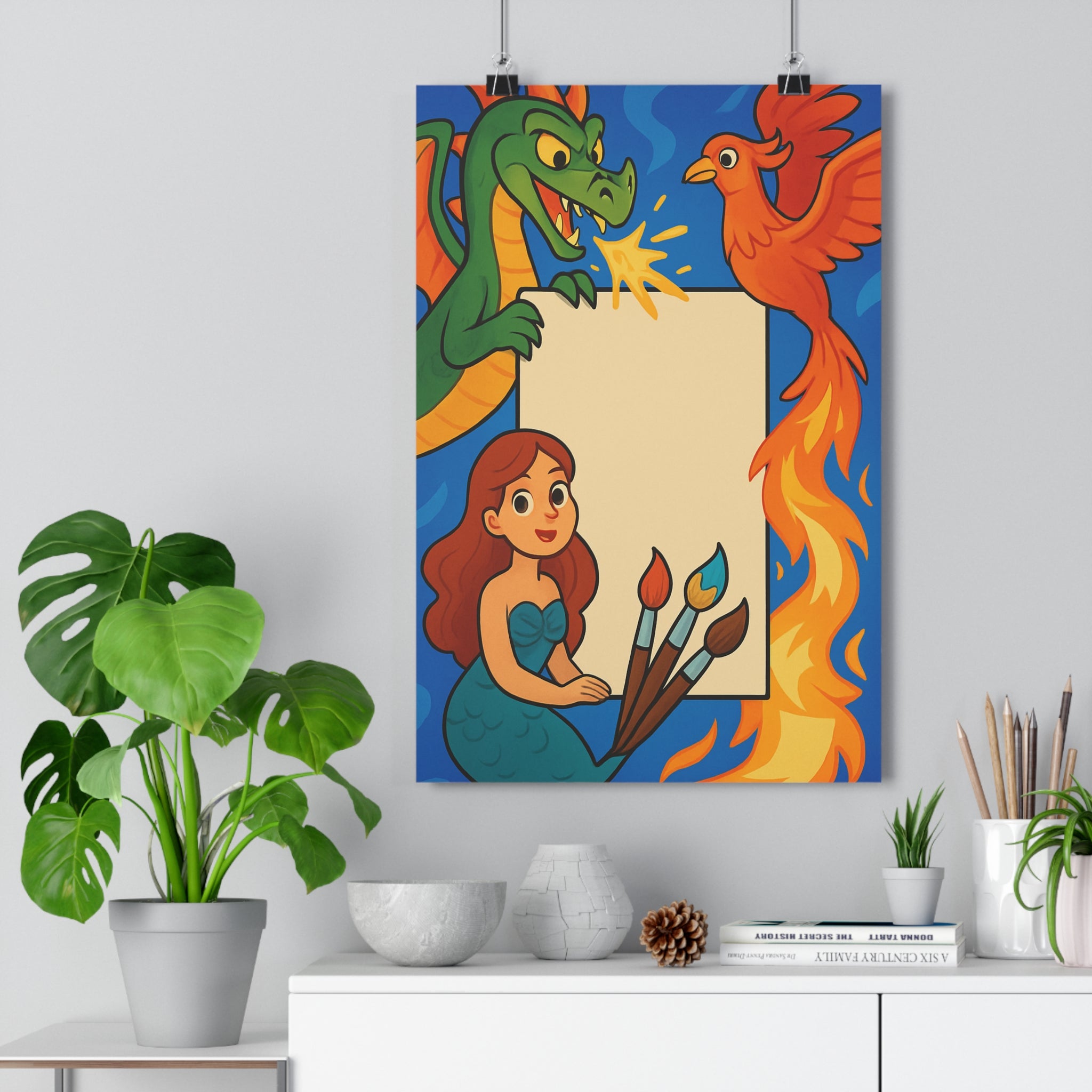 Poster décoratif artistique vibrant univers magique moderne joyeux salon bureau mural captivant élégant harmonieux