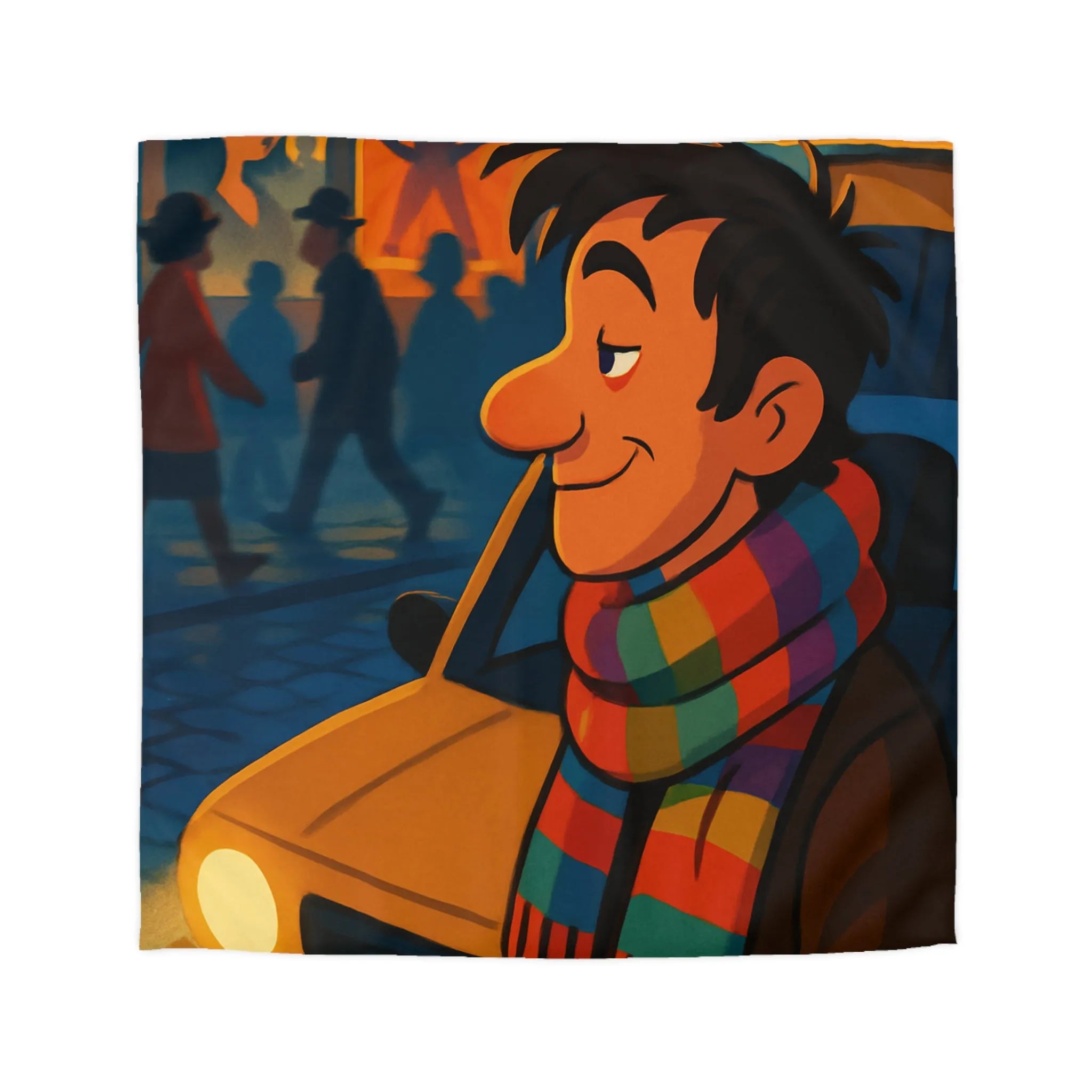 Housse de Couette Microfibre Art Graphique Contemporain Style Décoratif Chambre Tendance