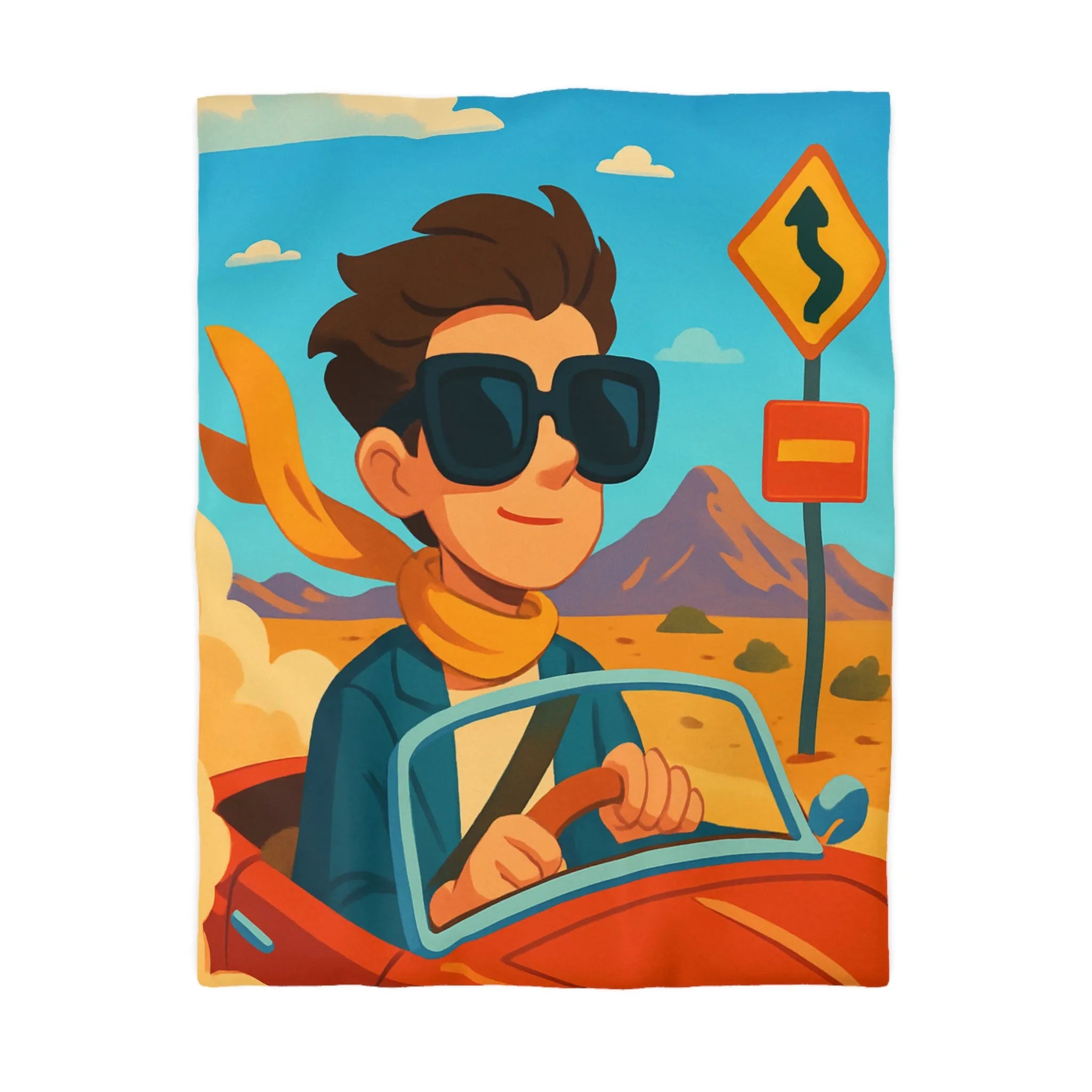 Housse de Couette Microfibre Art Graphique Contemporain Style Décoratif Chambre Tendance