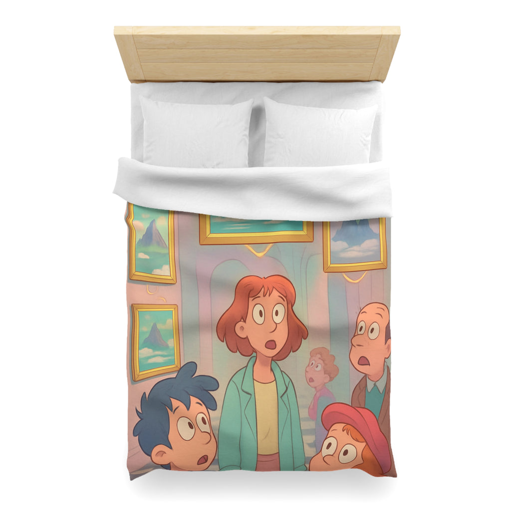 Housse de Couette Microfibre Design Artistique Moderne Décoration Chambre Confort Premium