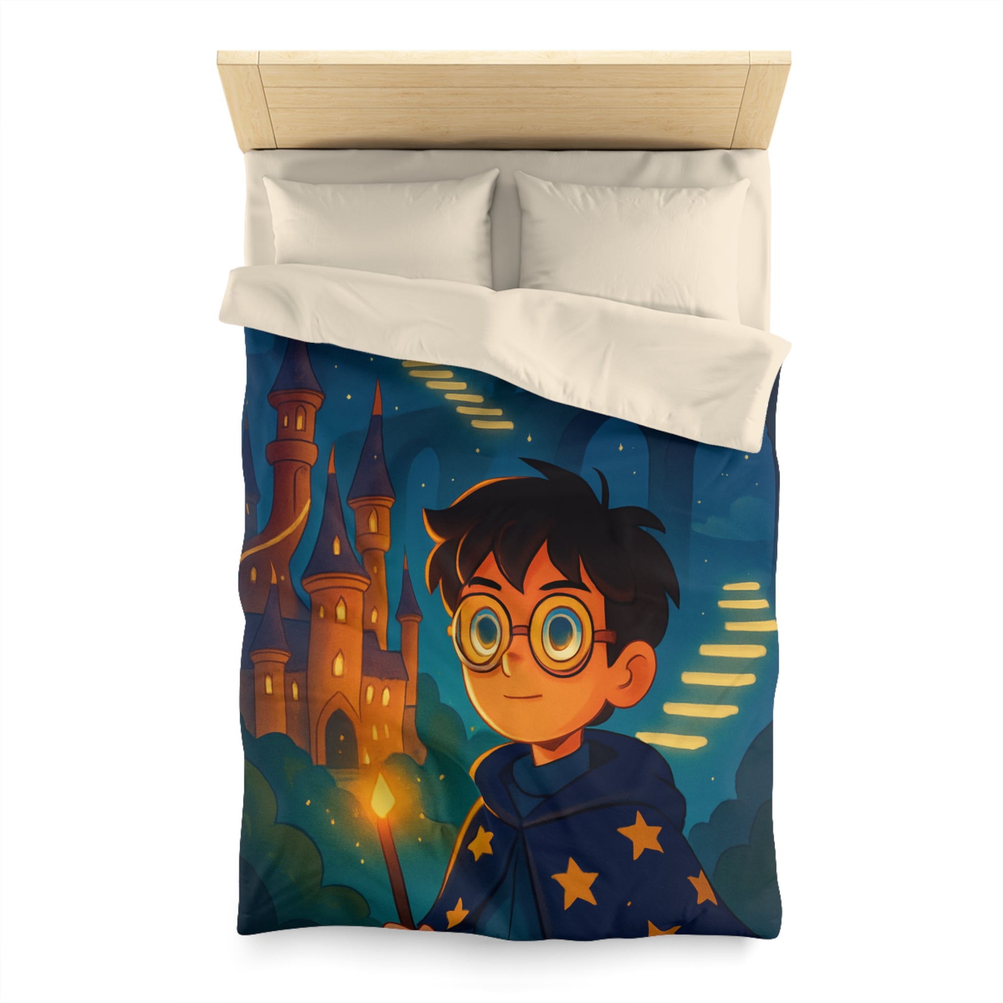 Housse de Couette Microfibre Motif Créatif Original Style Contemporain Chambre Élégante