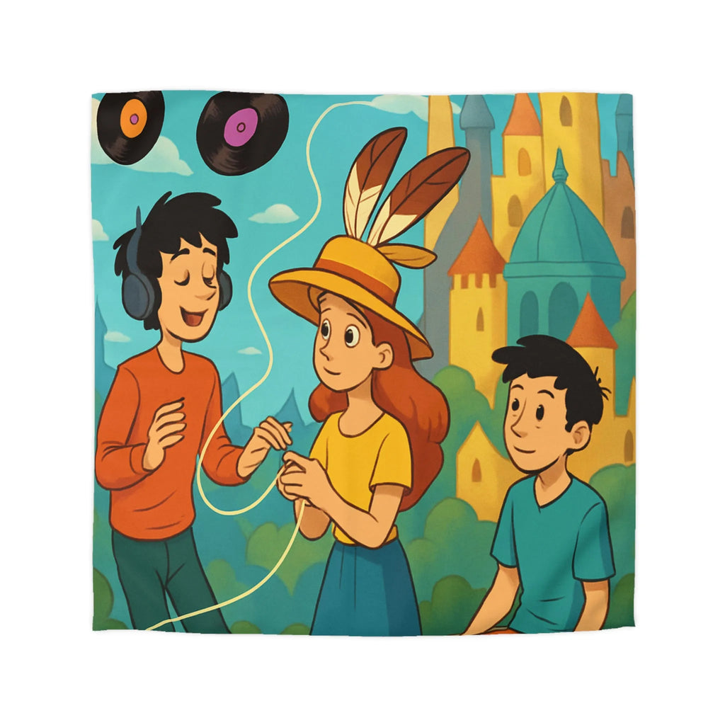 Contes Enchantés: Douce Mélodie et Château Coloré sur Housse de Couette Enfant