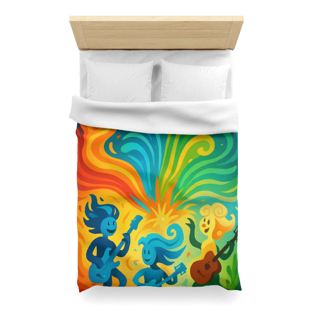 Housse de Couette Microfibre Illustration Unique Design Moderne Décoration Intérieure Raffinée