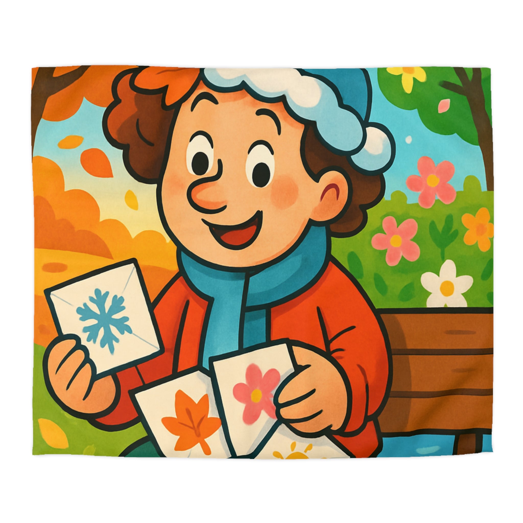 Housse de Couette Microfibre Illustration Unique Design Moderne Décoration Intérieure Raffinée