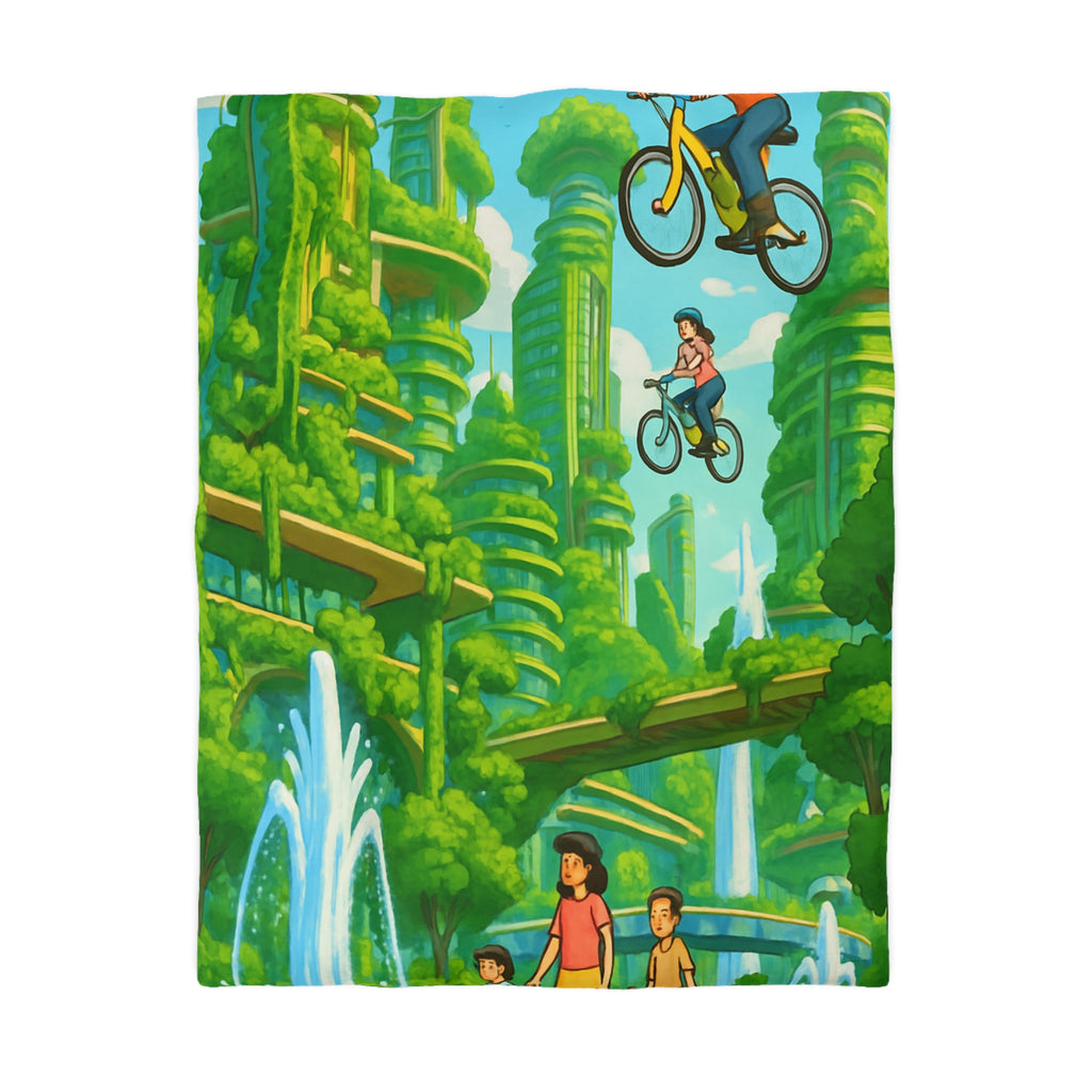 Housse de Couette Microfibre Design Artistique Moderne Décoration Chambre Confort Premium