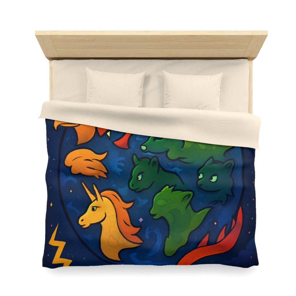 Housse de Couette Microfibre Illustration Unique Design Moderne Décoration Intérieure Raffinée