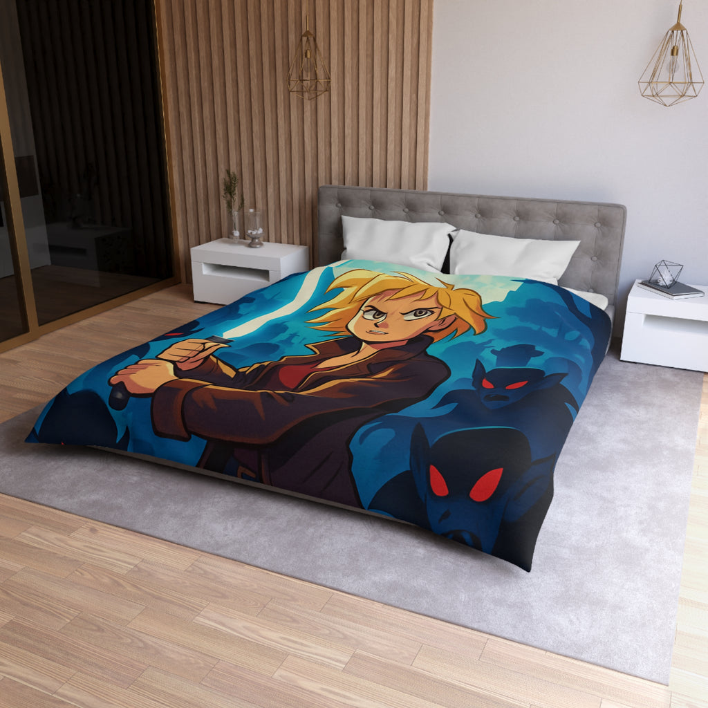 Housse de Couette Microfibre Motif Créatif Original Style Contemporain Chambre Élégante