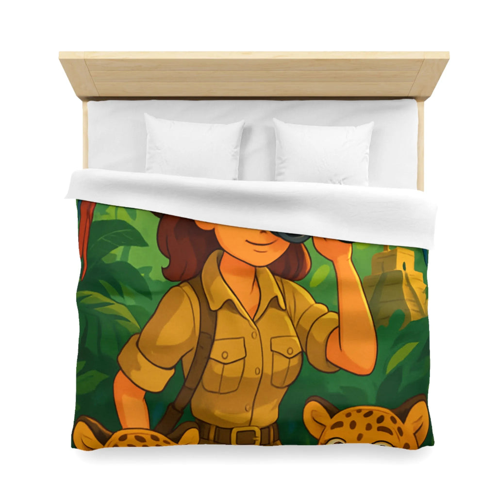 Exploration tropicale avec perroquets et jaguars dans la jungle luxuriante et mystérieuse