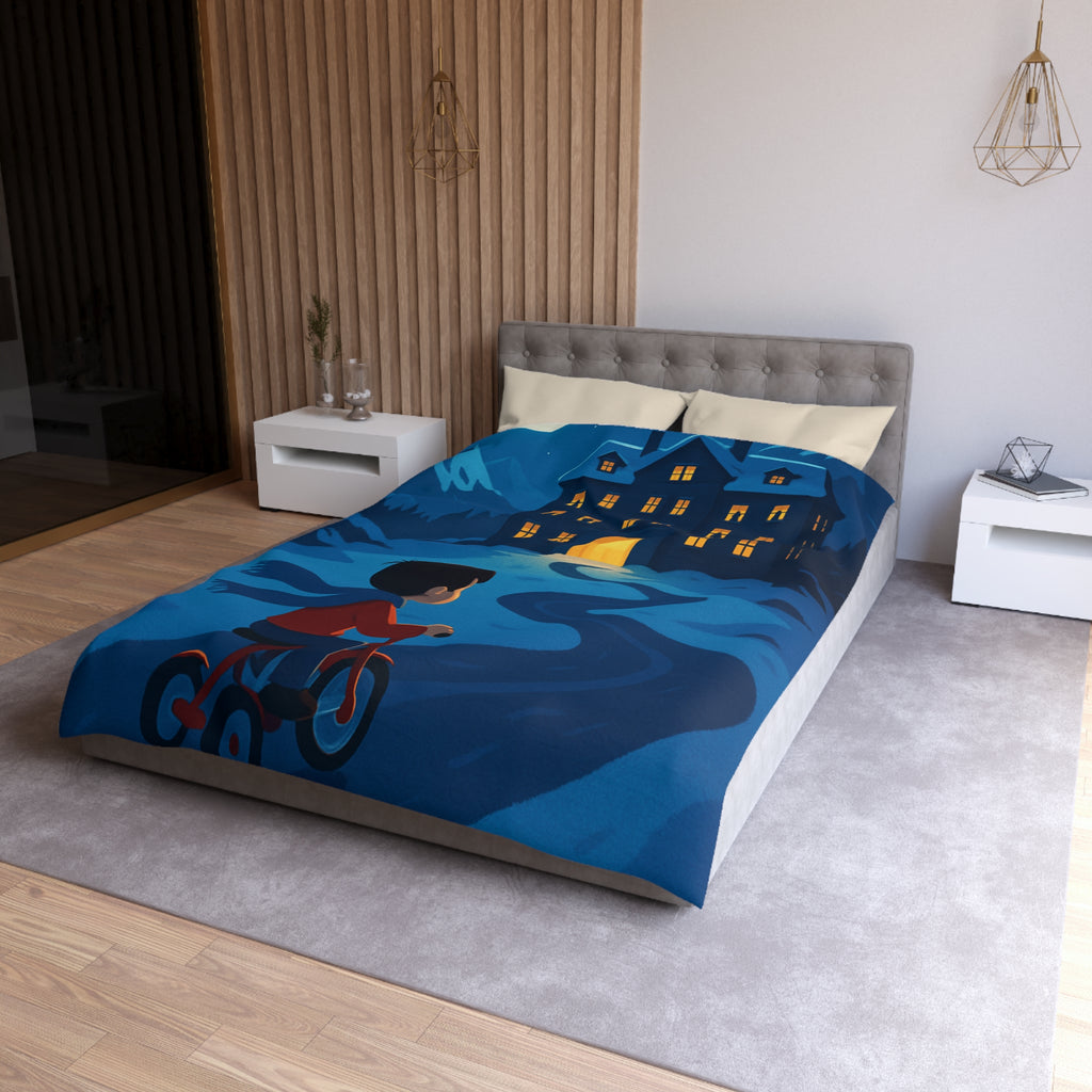 Housse de Couette Microfibre Motif Créatif Original Style Contemporain Chambre Élégante