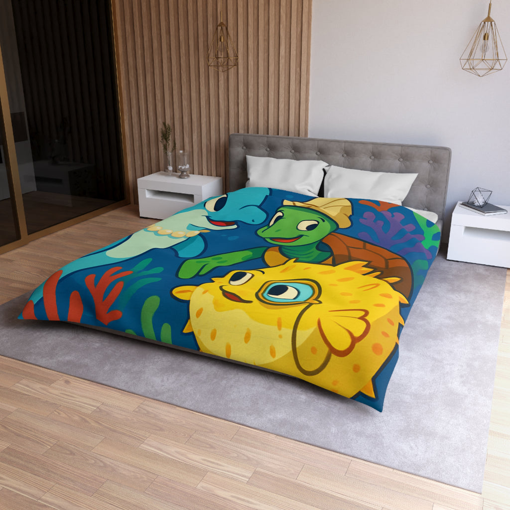 Housse de Couette Microfibre Design Artistique Moderne Décoration Chambre Confort Premium