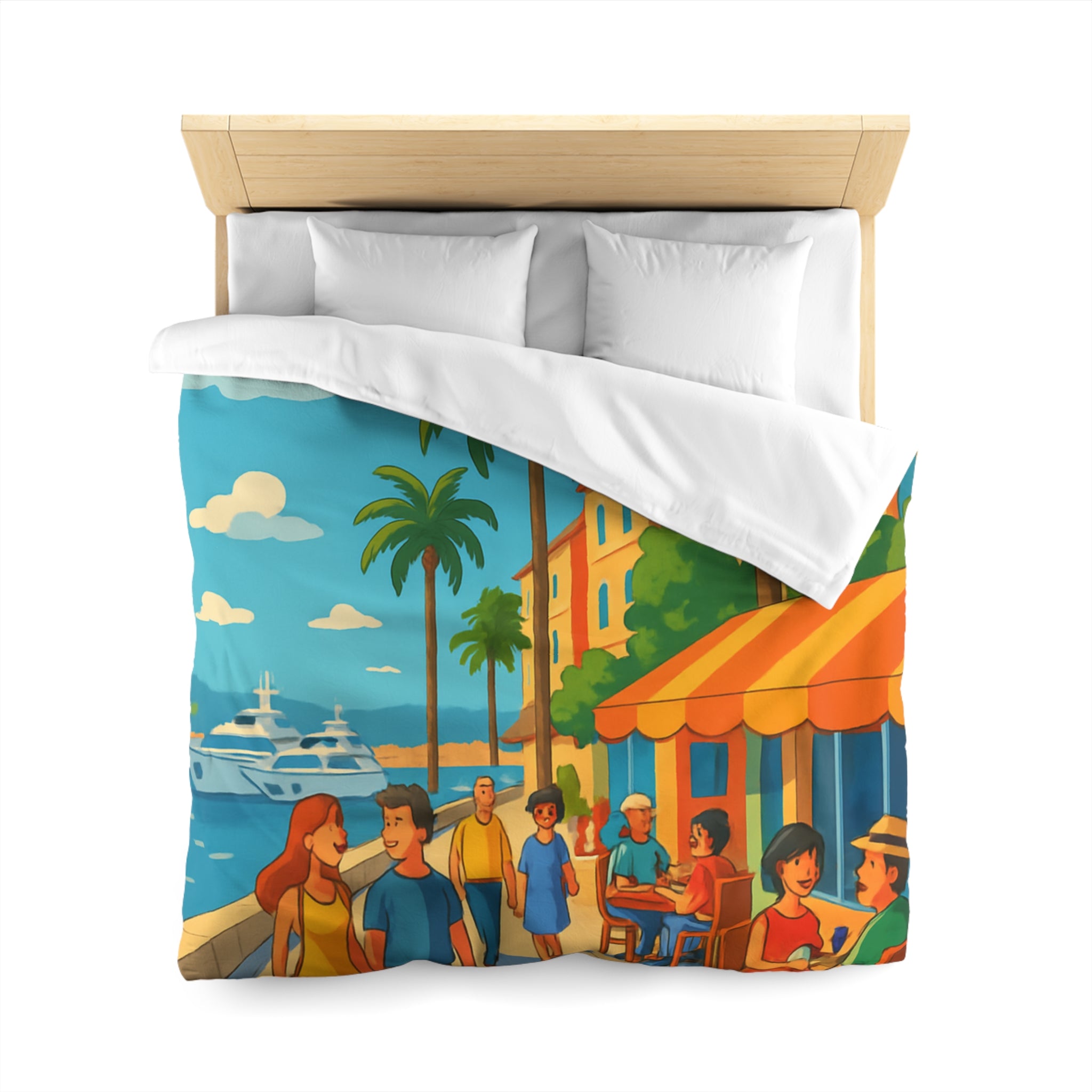 Housse de Couette Microfibre Illustration Unique Design Moderne Décoration Intérieure Raffinée