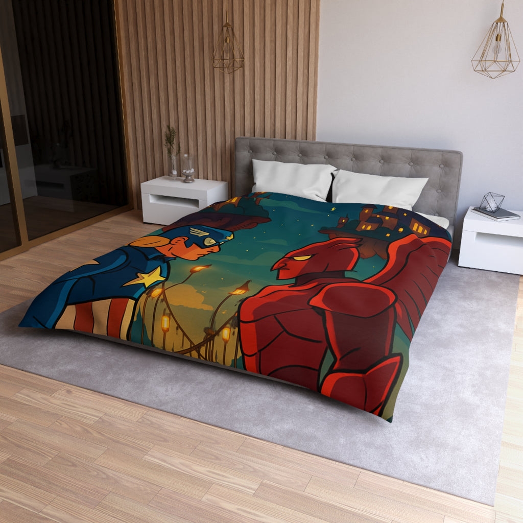 Housse de Couette Microfibre Design Artistique Moderne Décoration Chambre Confort Premium
