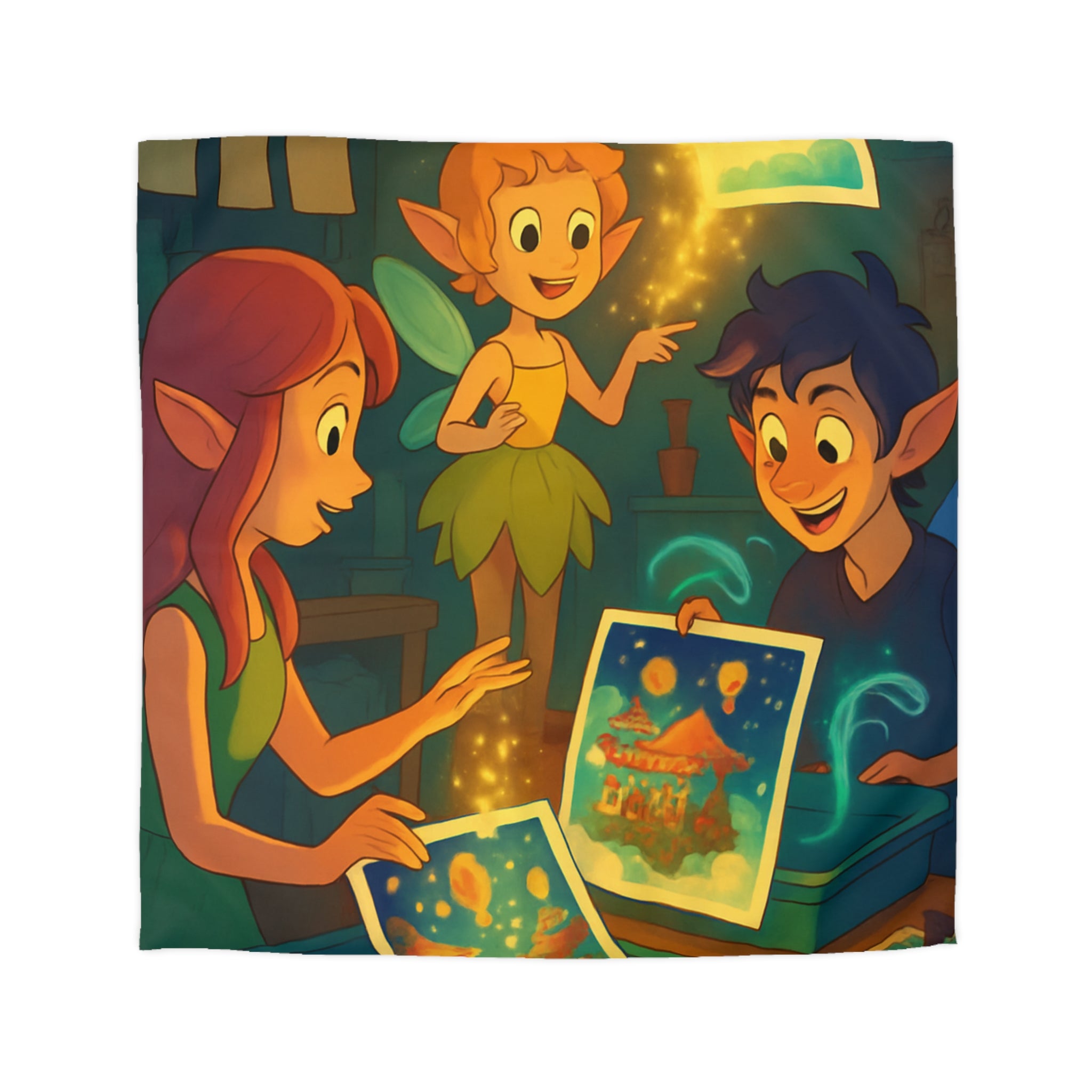 Housse de Couette Microfibre Design Artistique Moderne Décoration Chambre Confort Premium