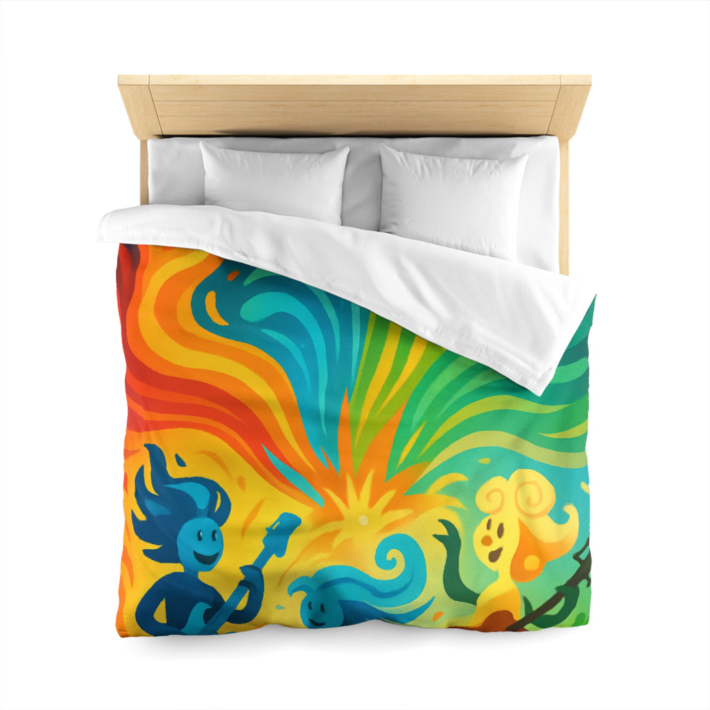 Housse de Couette Microfibre Illustration Unique Design Moderne Décoration Intérieure Raffinée