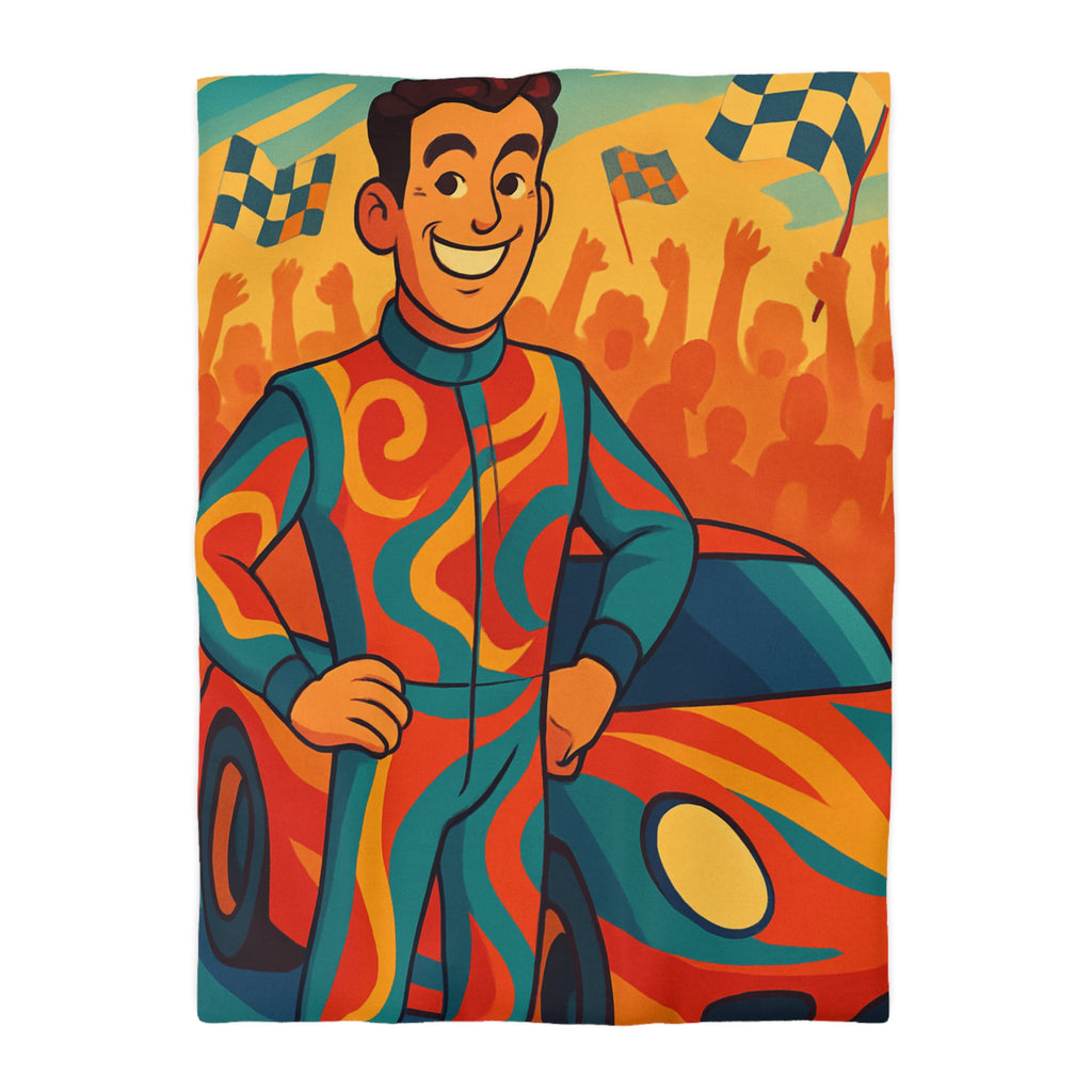 Housse de Couette Microfibre Illustration Unique Design Moderne Décoration Intérieure Raffinée