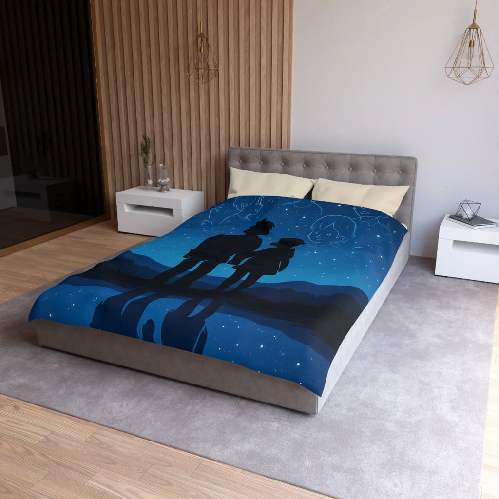 Housse de Couette Microfibre Art Graphique Contemporain Style Décoratif Chambre Tendance