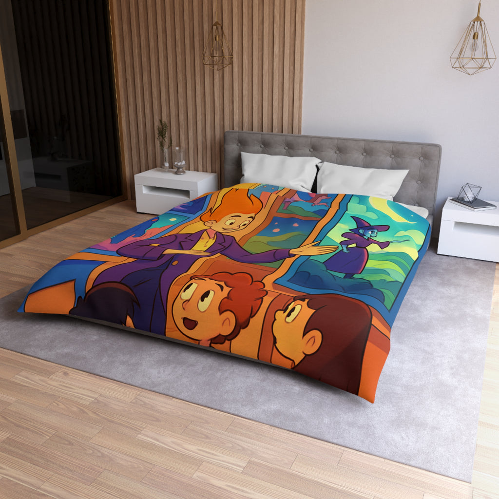 Housse de Couette Microfibre Motif Créatif Original Style Contemporain Chambre Élégante