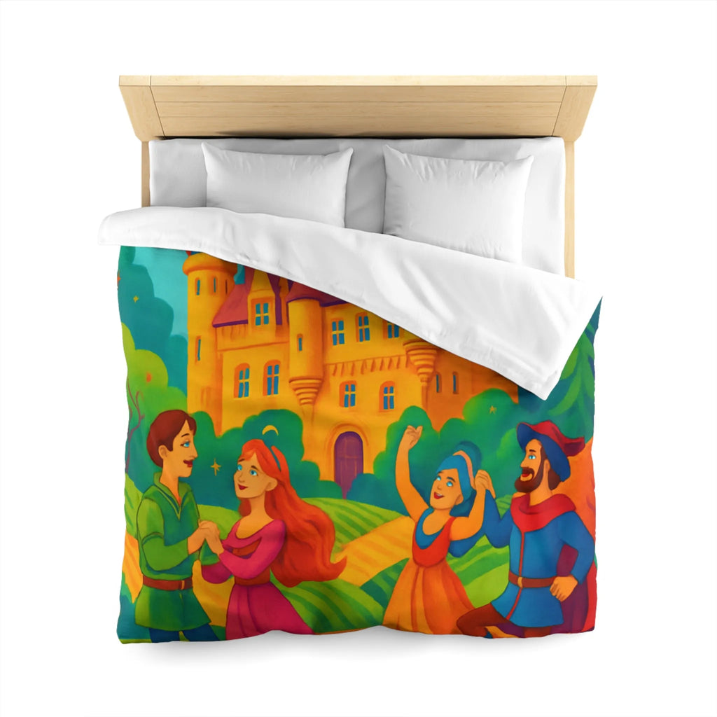 Château Enchanté Coloré et Danse Joyeuse en Paysage Féérique Idéal pour Chambres d'Enfants