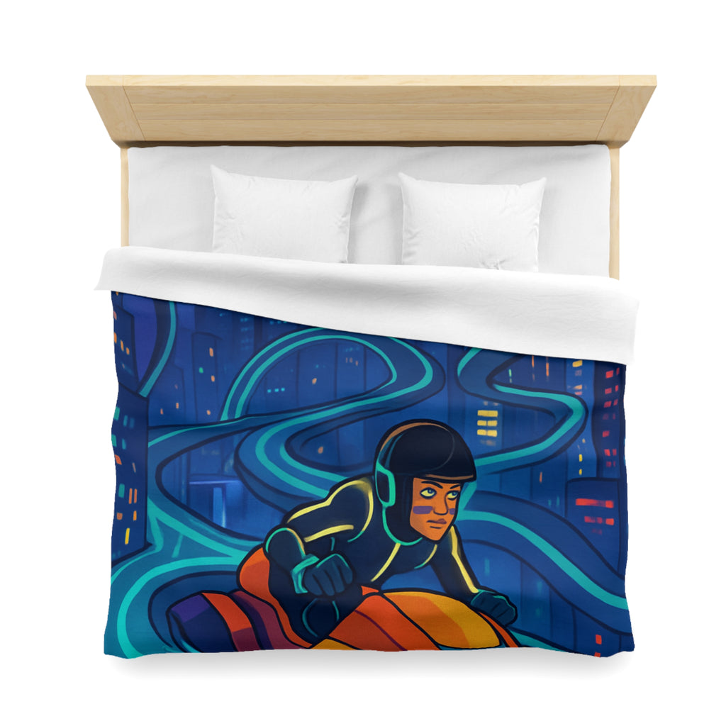 Housse de Couette Microfibre Design Artistique Moderne Décoration Chambre Confort Doux Qualité Premium