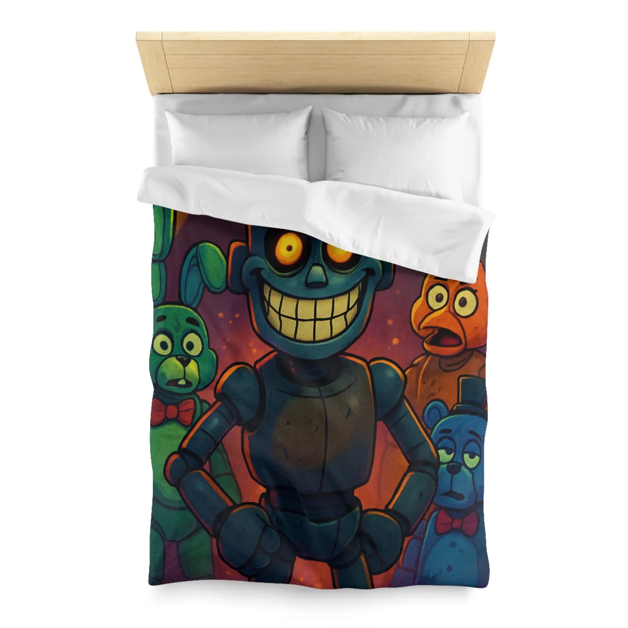 Housse de Couette Microfibre Art Graphique Contemporain Style Décoratif Chambre Tendance