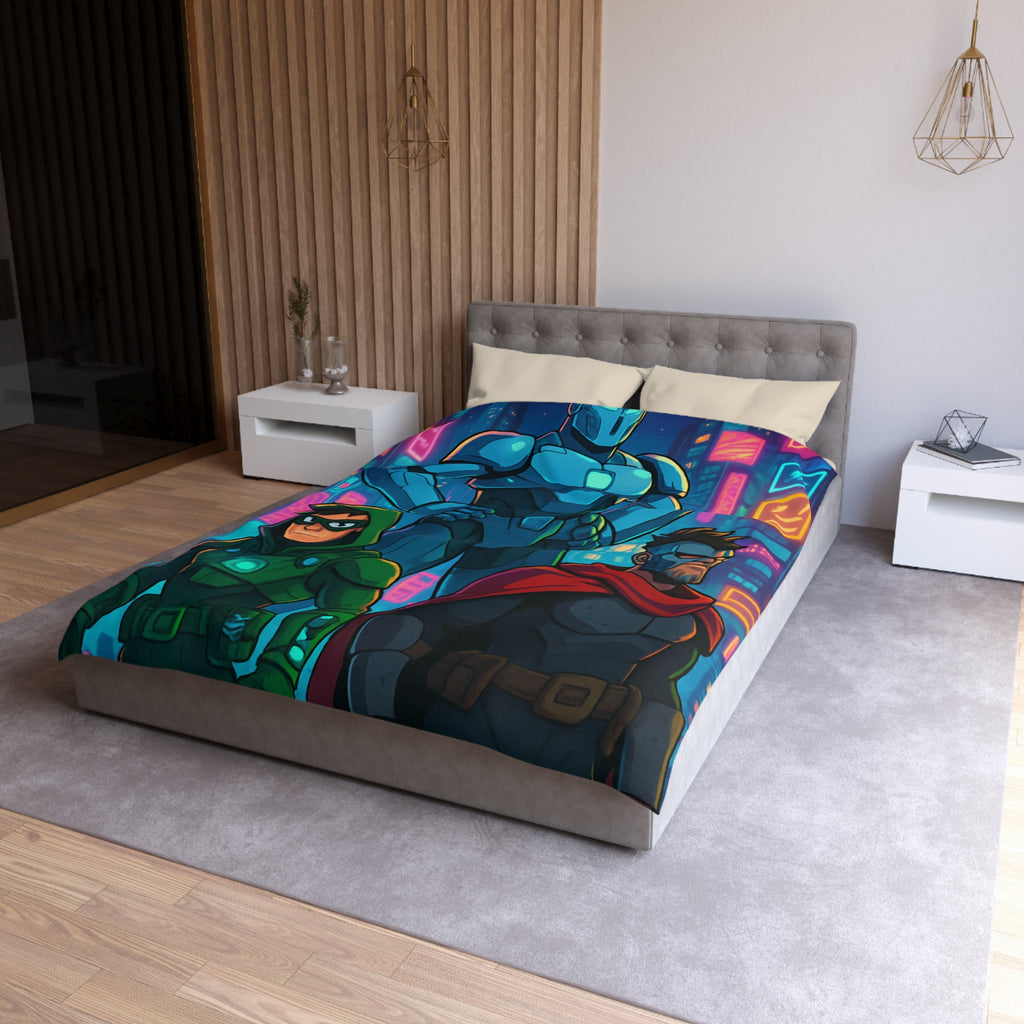 Housse de Couette Microfibre Illustration Unique Design Moderne Décoration Intérieure Raffinée