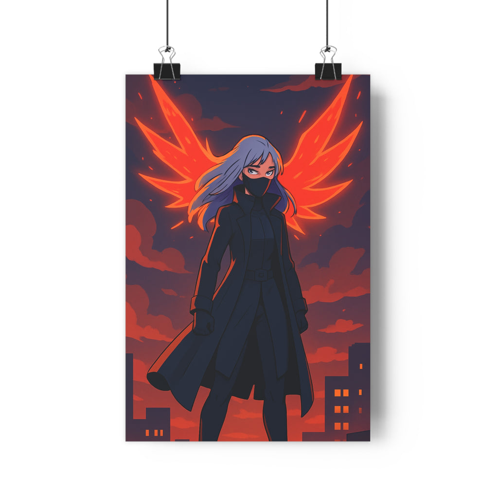 Poster décoratif anime crépuscule rouge noir mystique intense mystérieux salon chambre art mural qualité