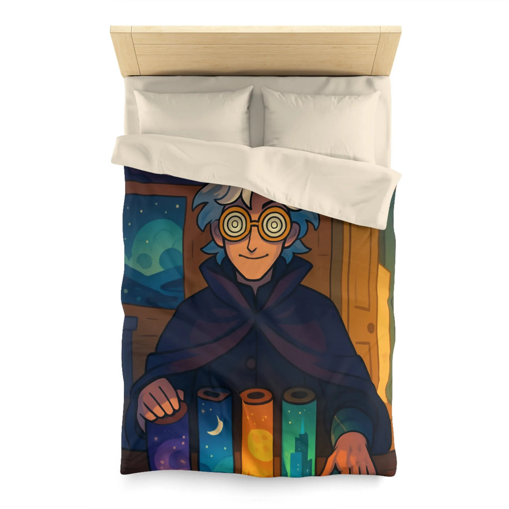 Housse de couette magique avec design nocturne sur fond de lune et étoiles