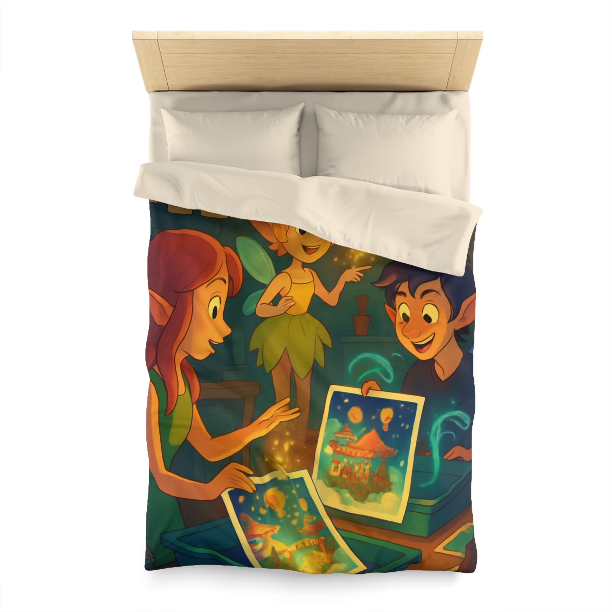 Housse de Couette Microfibre Design Artistique Moderne Décoration Chambre Confort Premium