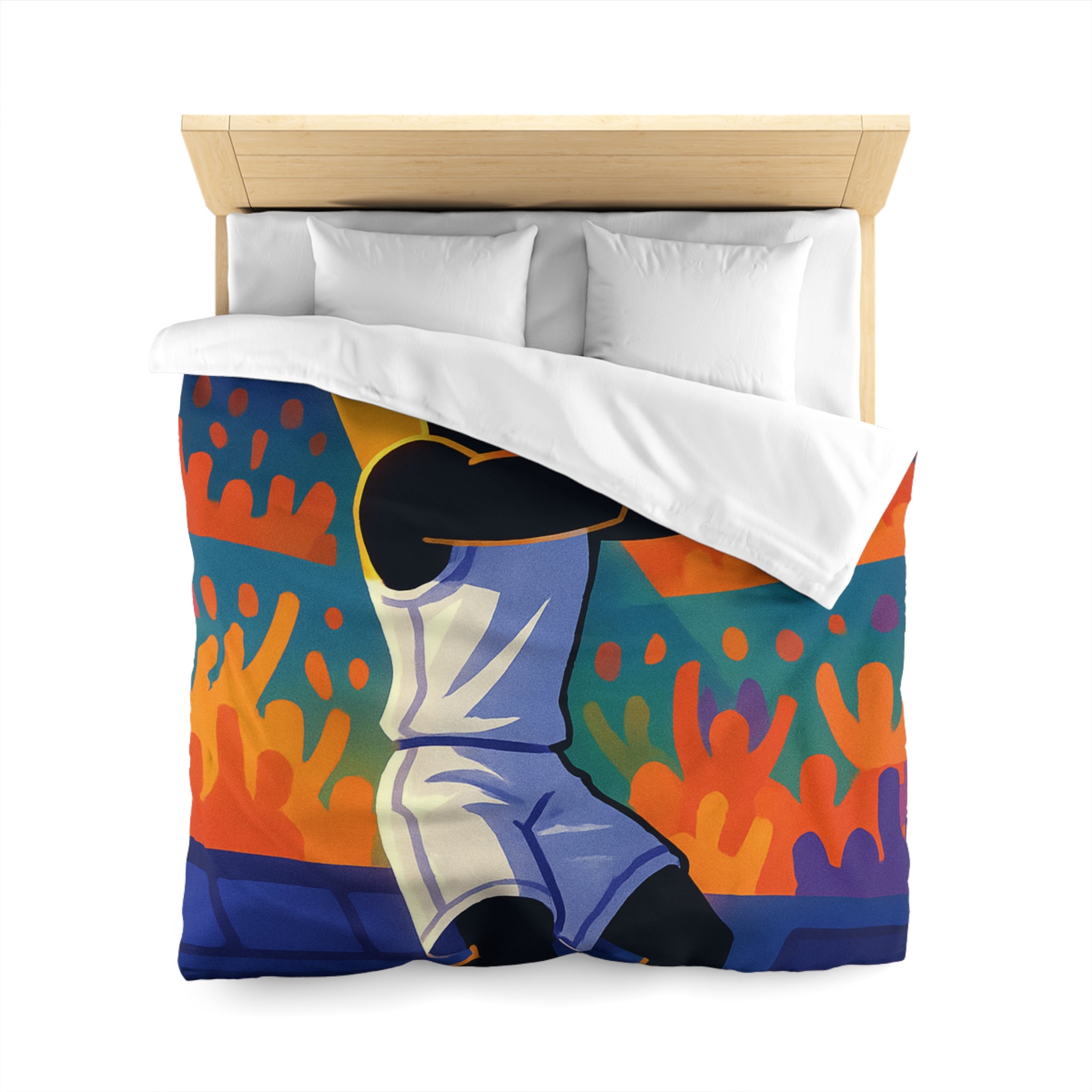 Housse de Couette Microfibre Illustration Unique Design Moderne Décoration Intérieure Raffinée