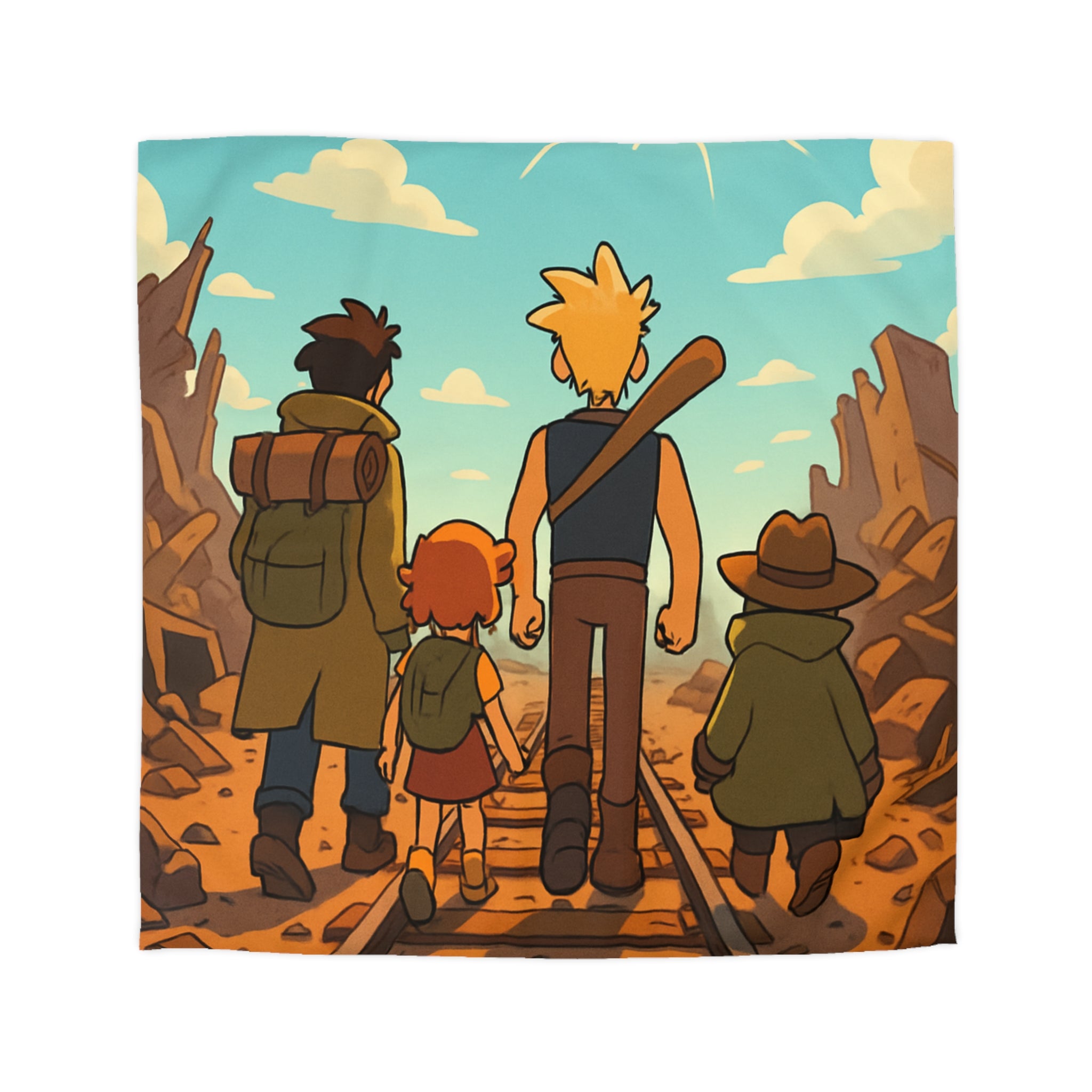 Housse de Couette Microfibre Illustration Unique Design Moderne Décoration Intérieure Raffinée