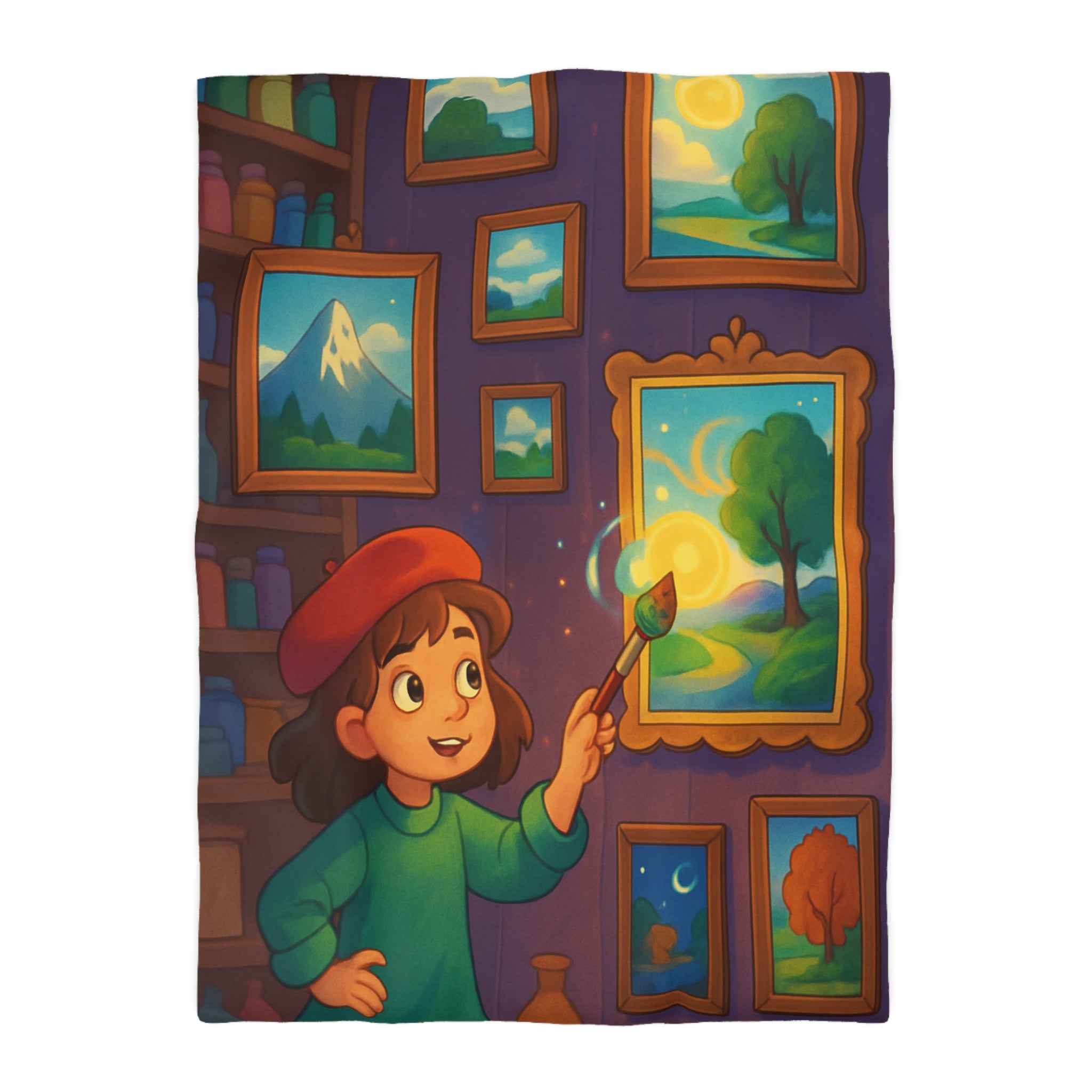 Housse de Couette Microfibre Illustration Unique Design Moderne Décoration Intérieure Raffinée