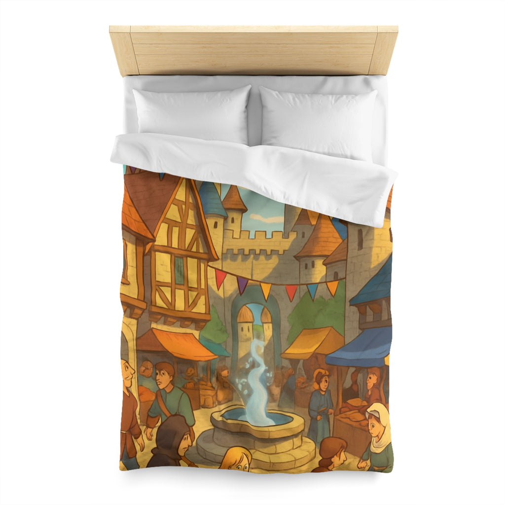 Housse de Couette Microfibre Design Artistique Moderne Décoration Chambre Confort Premium