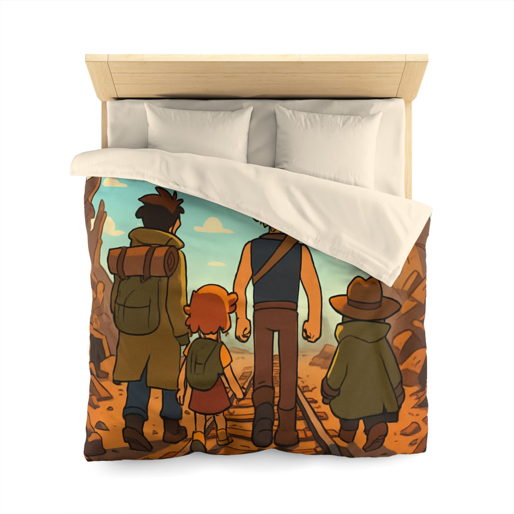 Housse de Couette Microfibre Illustration Unique Design Moderne Décoration Intérieure Raffinée