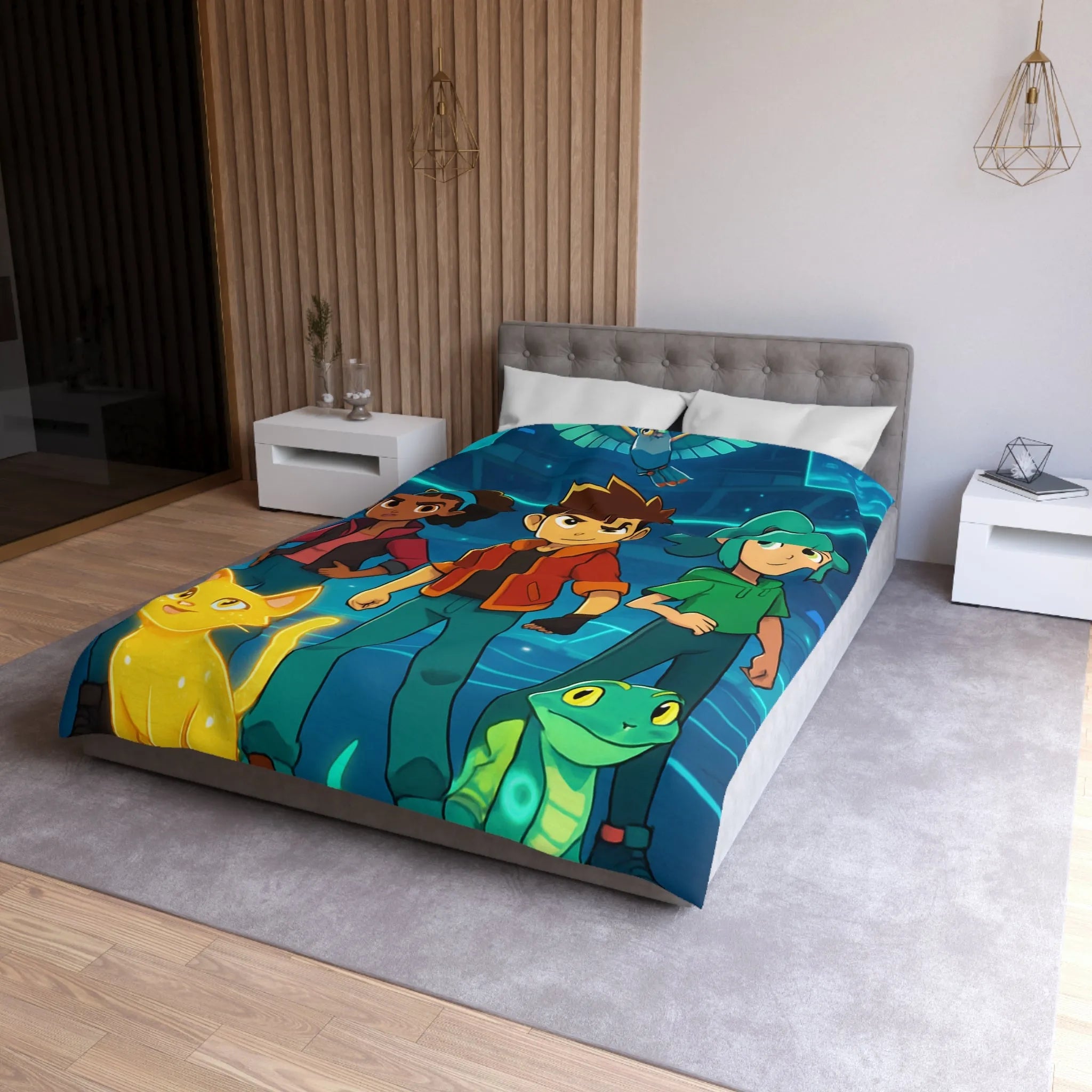 Housse de Couette Microfibre Création Artistique Moderne Design Exclusif Décoration Chambre