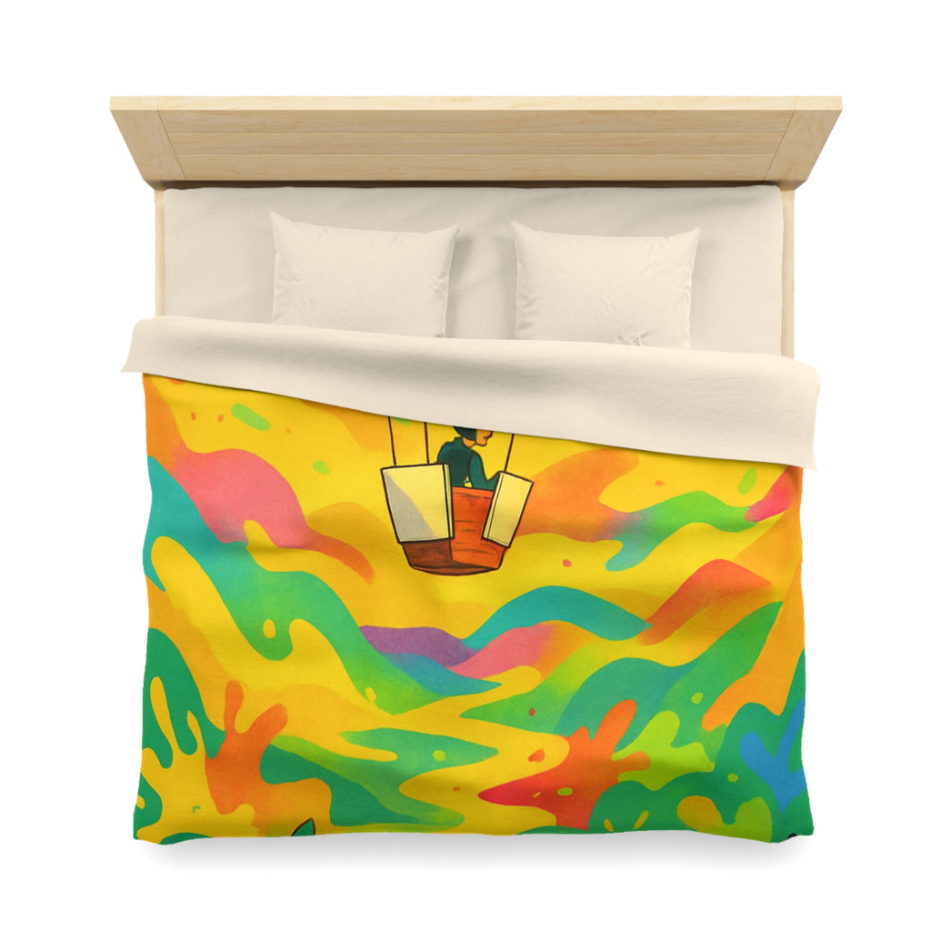 Housse de Couette Microfibre Design Artistique Moderne Décoration Chambre Confort Premium