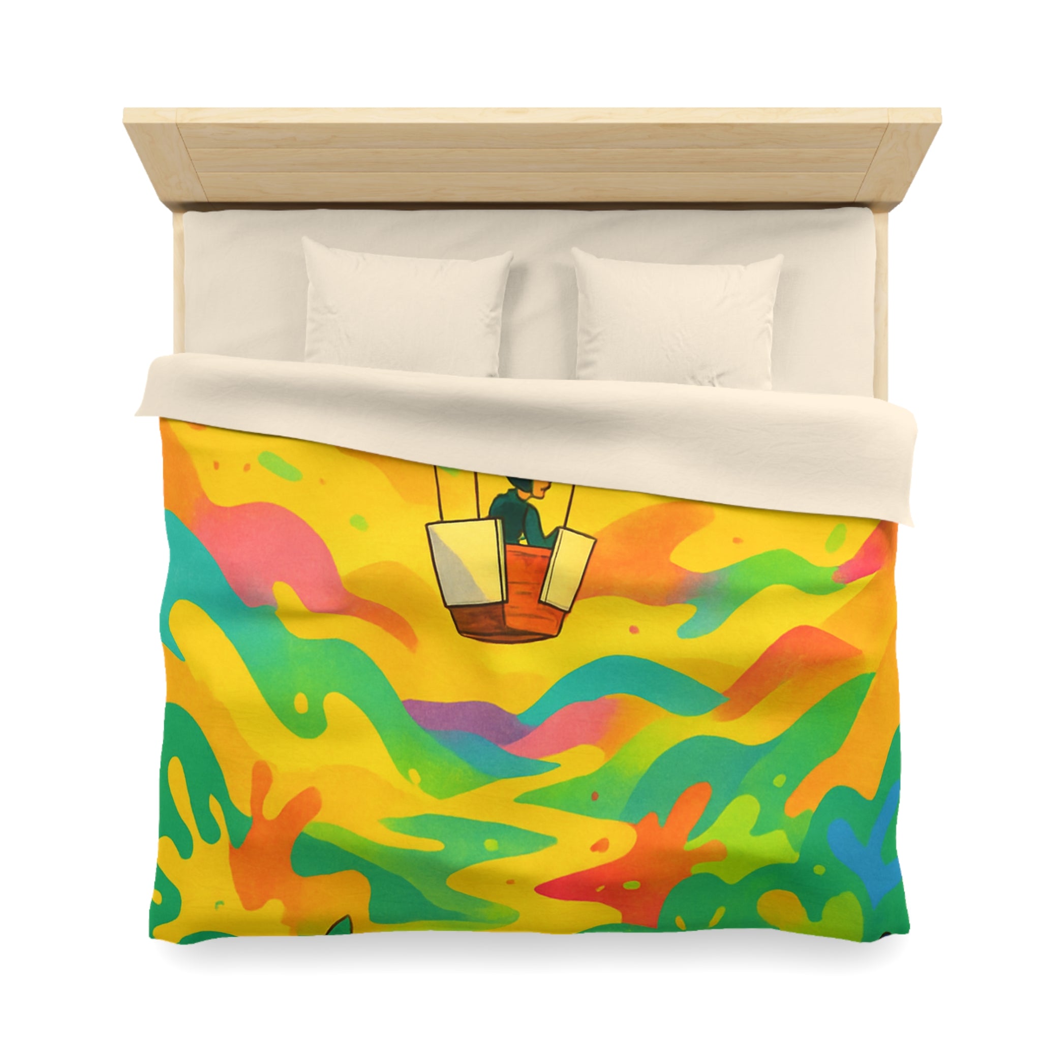 Housse de Couette Microfibre Design Artistique Moderne Décoration Chambre Confort Premium