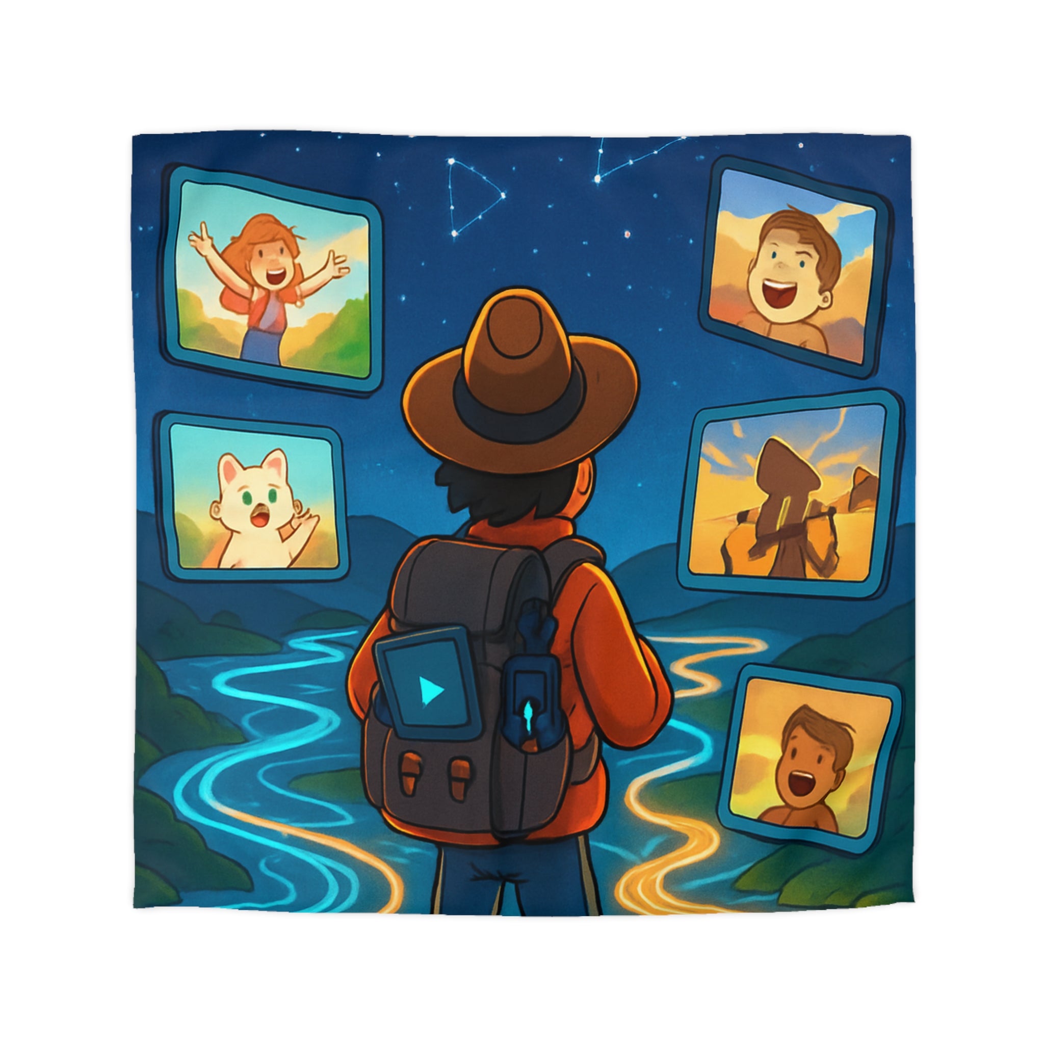 Housse de Couette Microfibre Illustration Unique Design Moderne Décoration Intérieure Raffinée