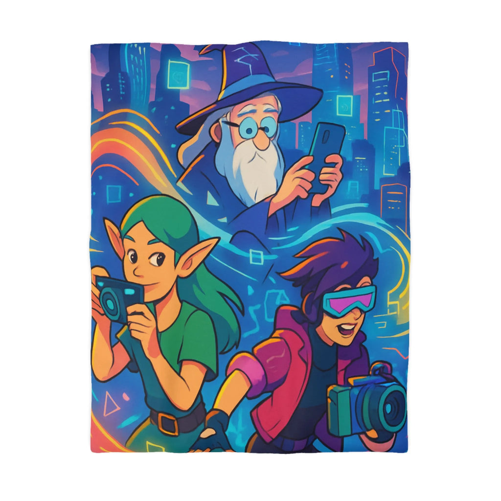Explorez une Housse de Couette Magique avec Aventure Épique et Design Coloré de Personnages