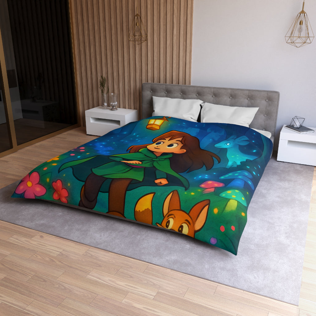 Housse de Couette Microfibre Design Artistique Moderne Décoration Chambre Confort Premium