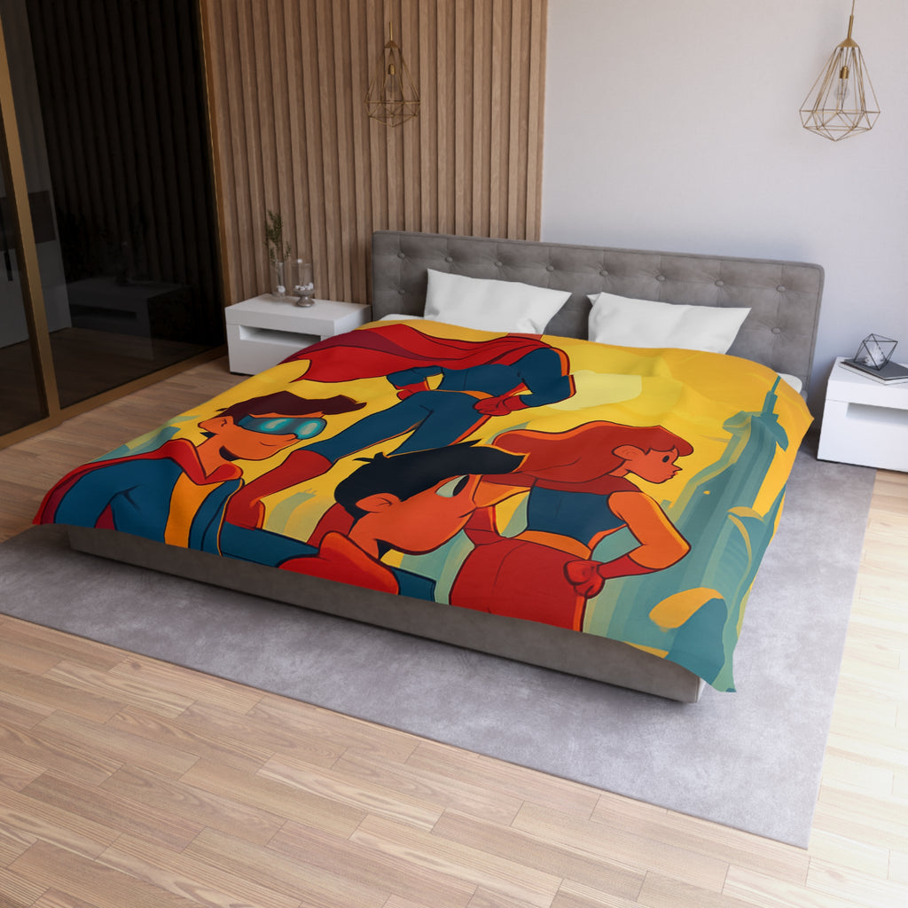 Housse de Couette Microfibre Illustration Unique Design Moderne Décoration Intérieure Raffinée