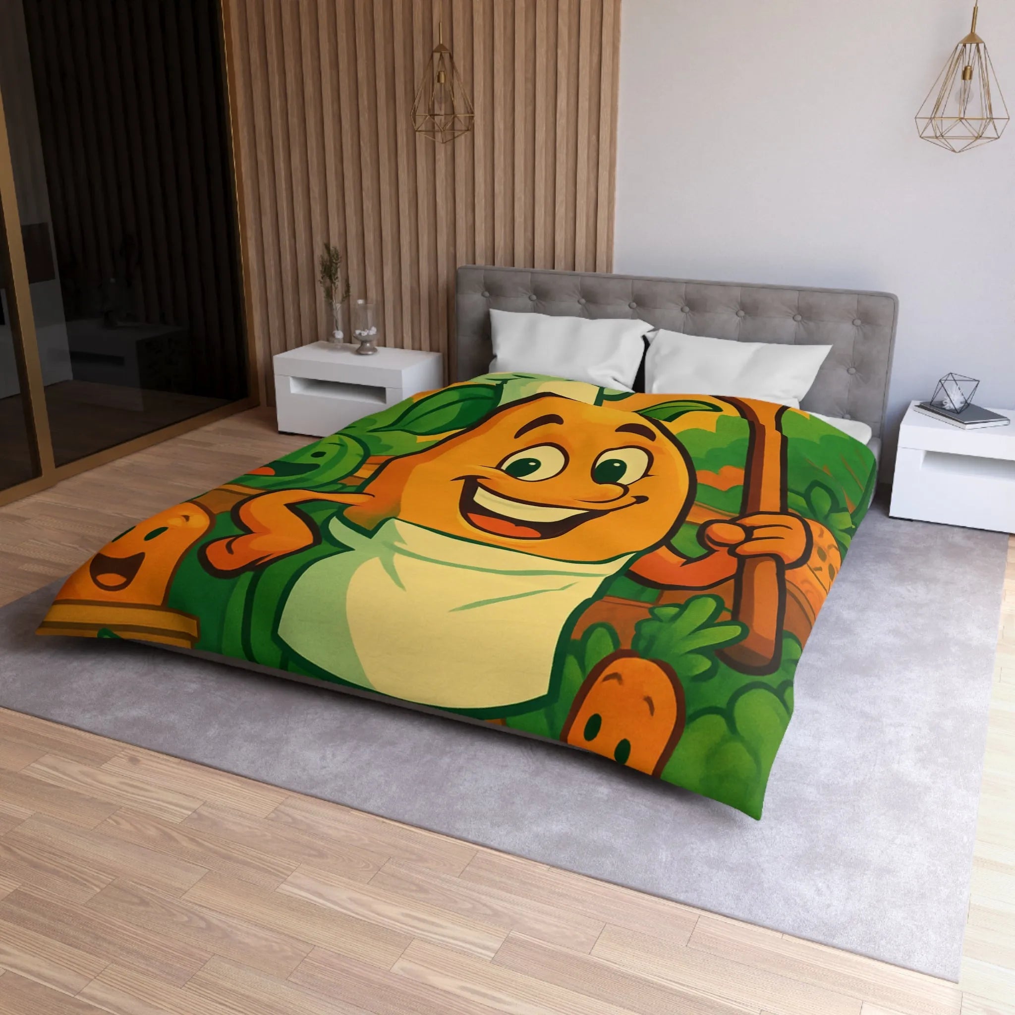 Housse de Couette Microfibre Art Graphique Contemporain Style Décoratif Chambre Tendance