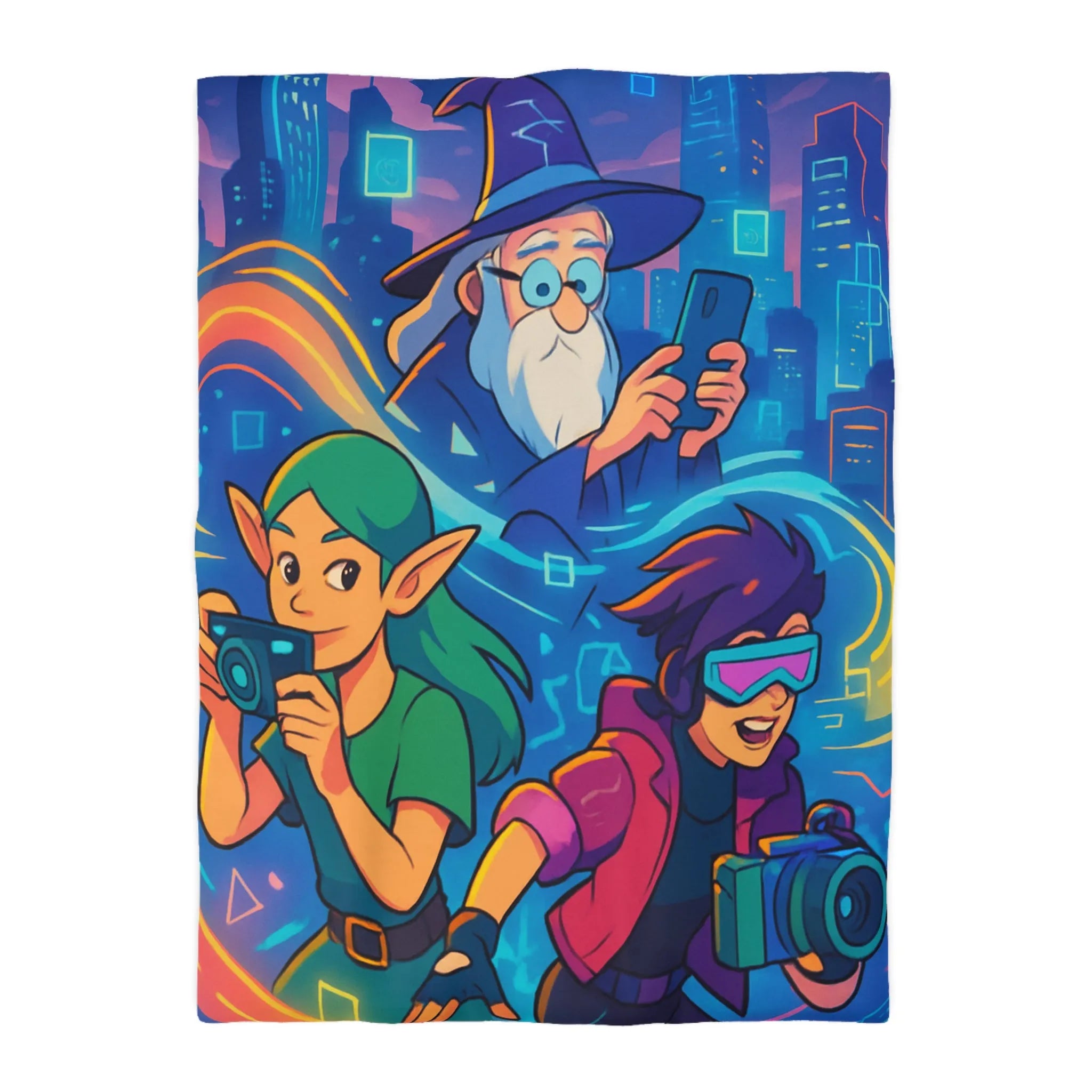 Explorez une Housse de Couette Magique avec Aventure Épique et Design Coloré de Personnages