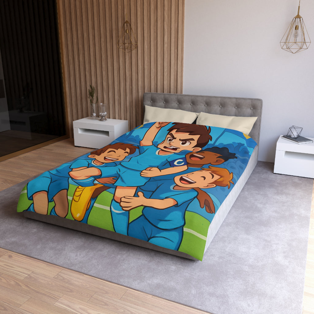 Housse de Couette Microfibre Motif Créatif Original Style Contemporain Chambre Élégante