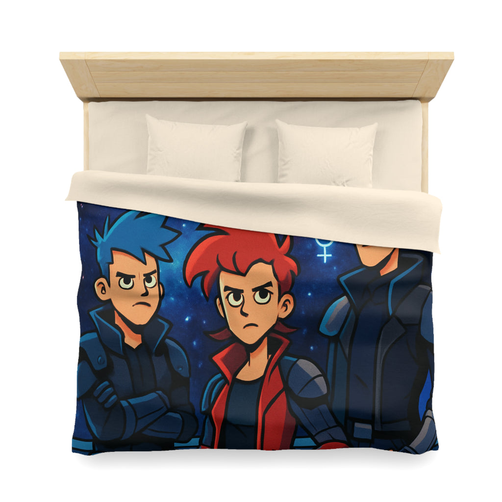 Housse de Couette Microfibre Illustration Unique Design Moderne Décoration Intérieure Raffinée