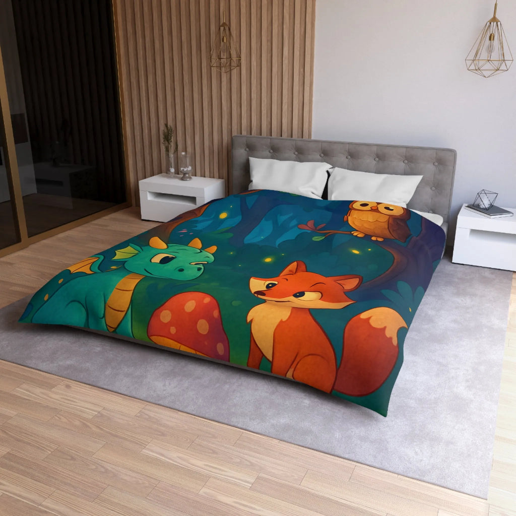 Housse de Couette Microfibre Art Graphique Contemporain Style Décoratif Chambre Tendance